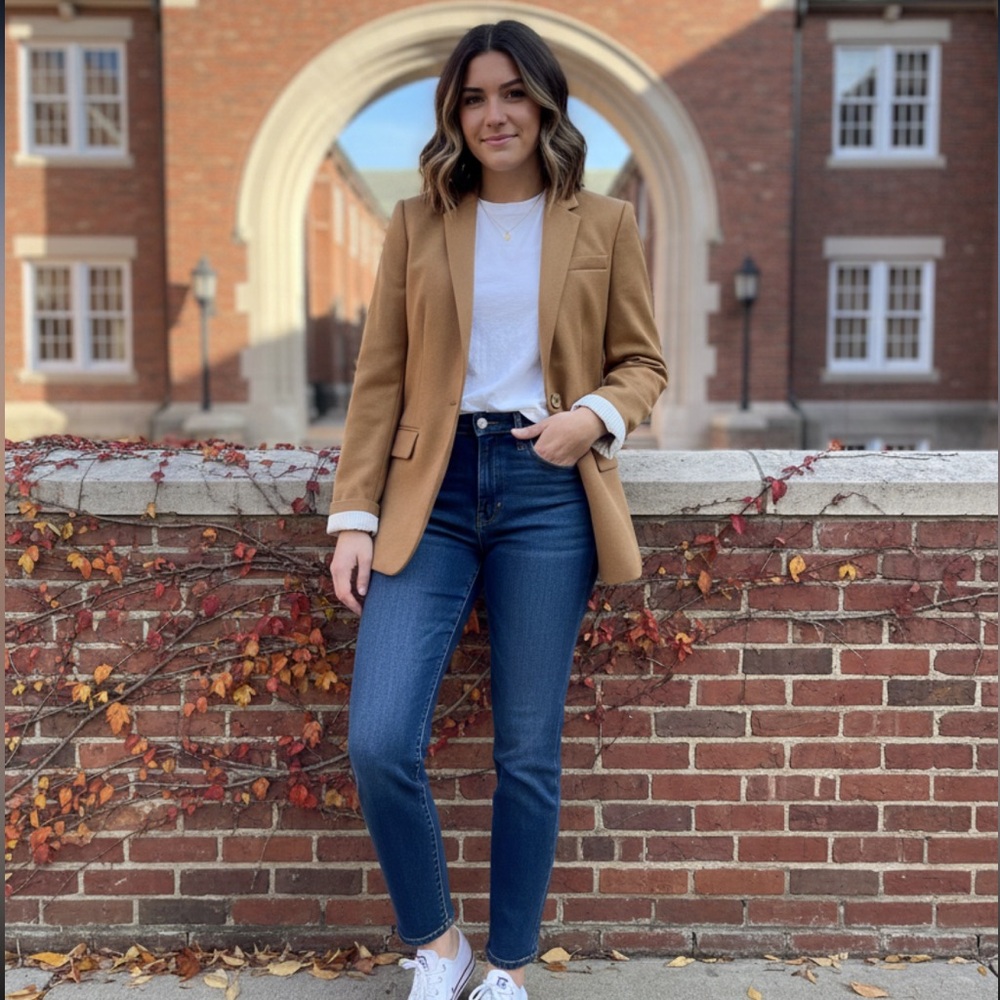 J Crew Regent Tan Warm Camel  Gramercy Twill Women's Blazer